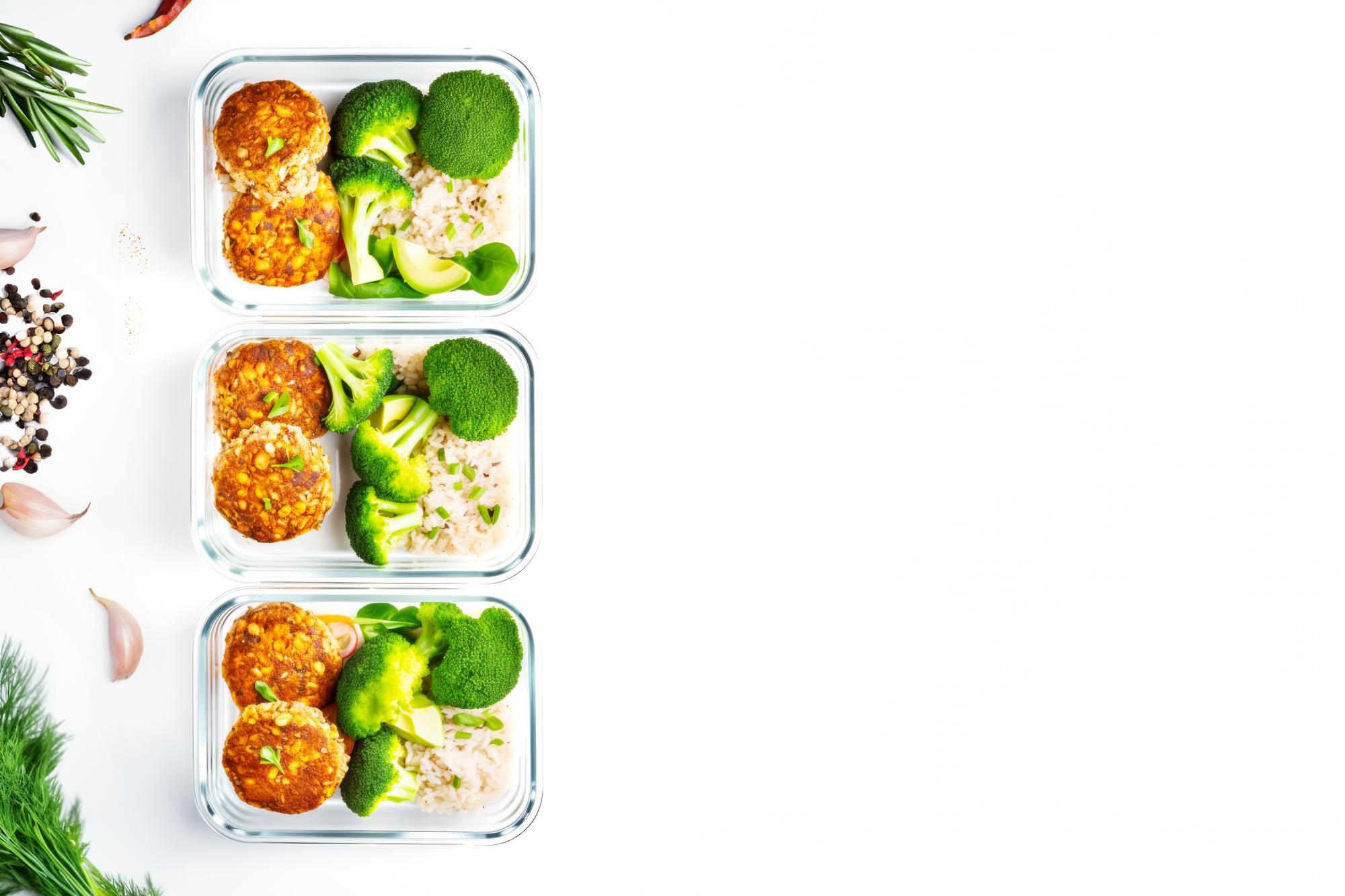 Prepared meal boxes ready to reheat